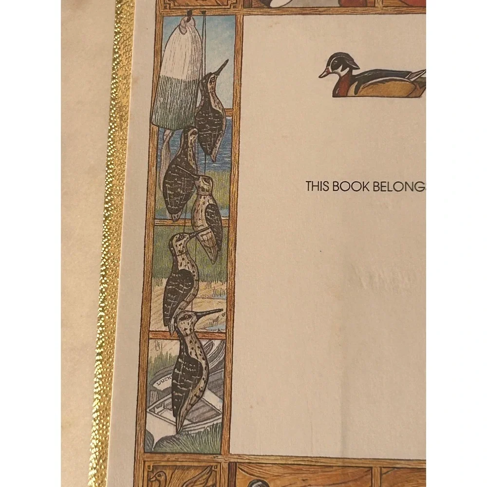 Vintage Antioch 30 Self-Stick Bookplates Waterfowl Jan Brett Design B256 1984